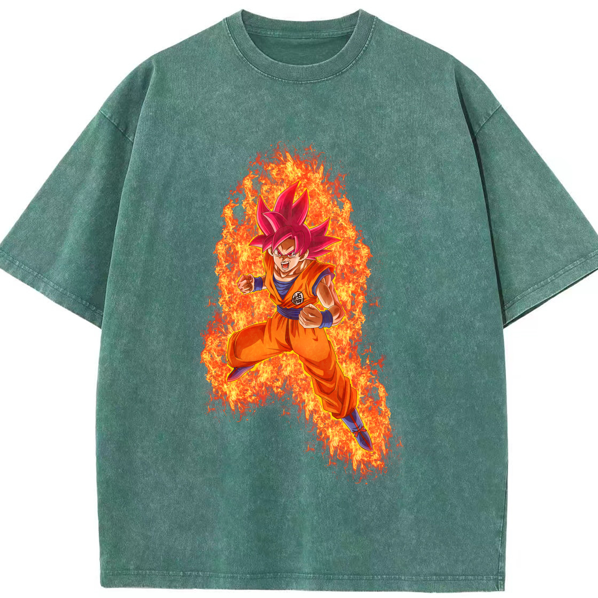 （画像用） ドラゴンボール 孫悟空（そん ごくう）Son Goku カカロット DRAGON BALL Kakarotto 綿100% ヴィンテージ風 半袖Tシャツ（フロントプリント）